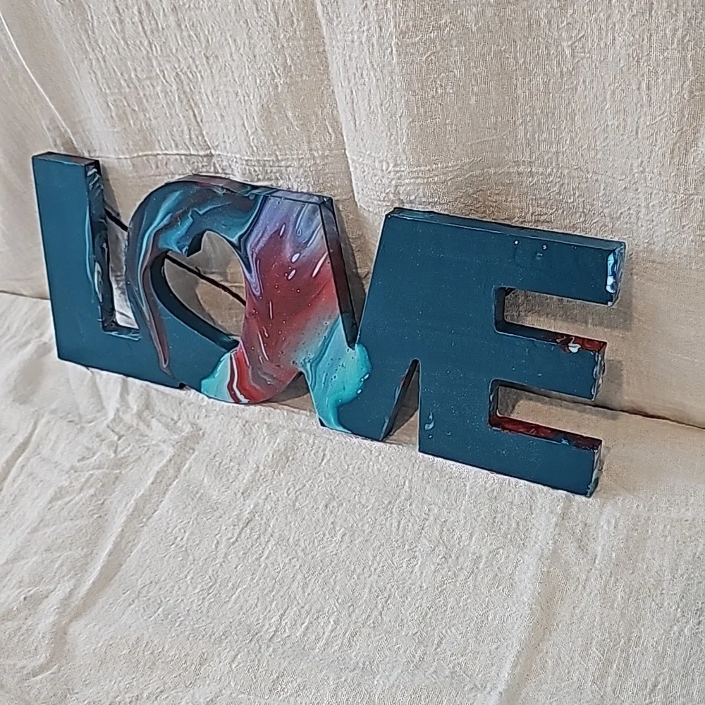 Love on Wood 12x5.5 Handmade. Inspirational